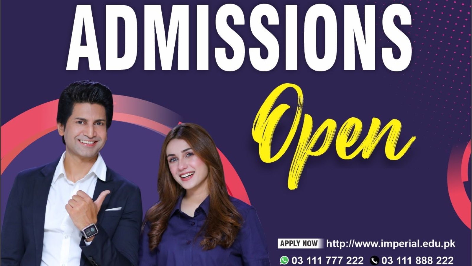 Admission open front image